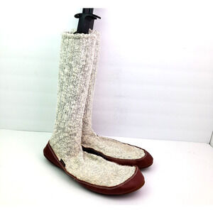 Acorn Original Slipper Womens Sz 10.5-11.5 Mens 9-10 Leather Wool Sock Slippers